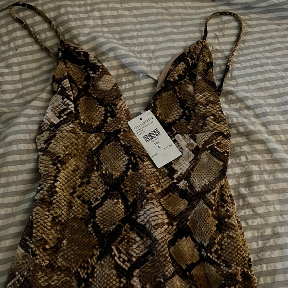 Fitted dress.
